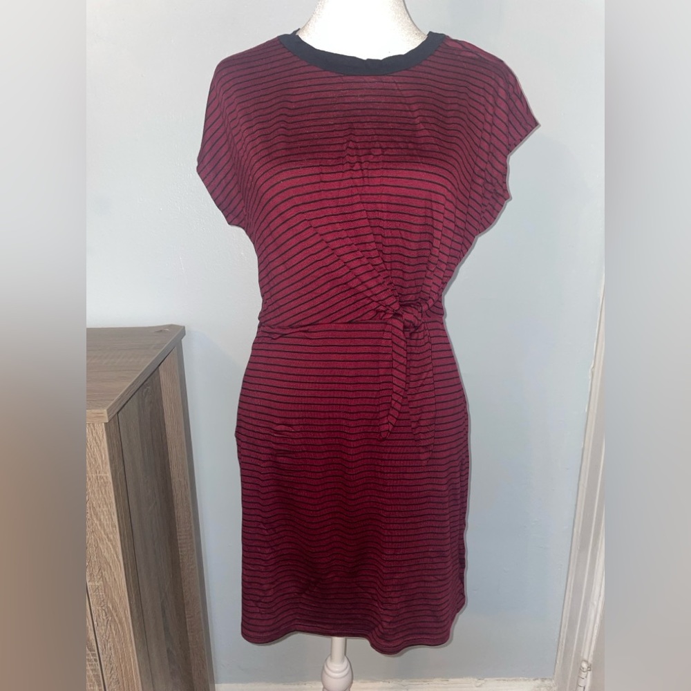 Francesca’s Striped Tie-Waist Tshirt Dress